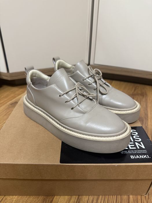 Дамски обувки от естествена кожа Bianki 39 номер в бежово