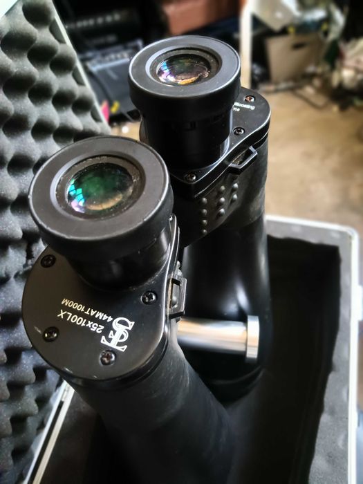 Супер огромен марков бинокъл 25х100 в куфар, дневни и нощни наблюдения