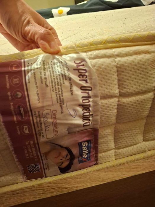 Pat 200×90 cm saltea mică cadou