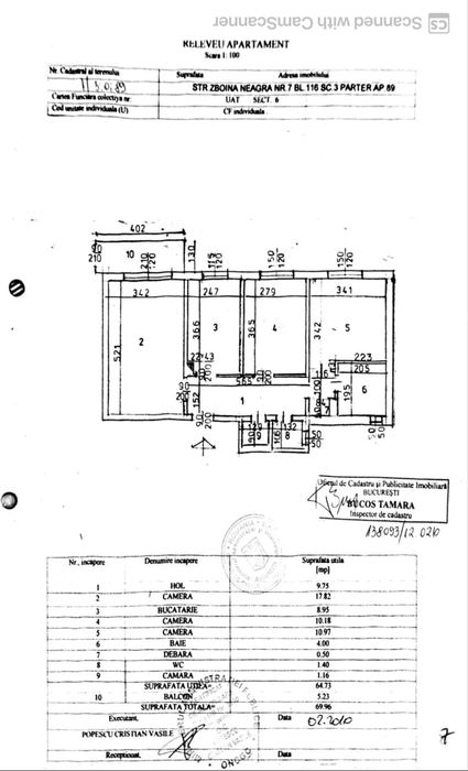 Apartament 3 camere Crangasi cu parcare - proprietar
