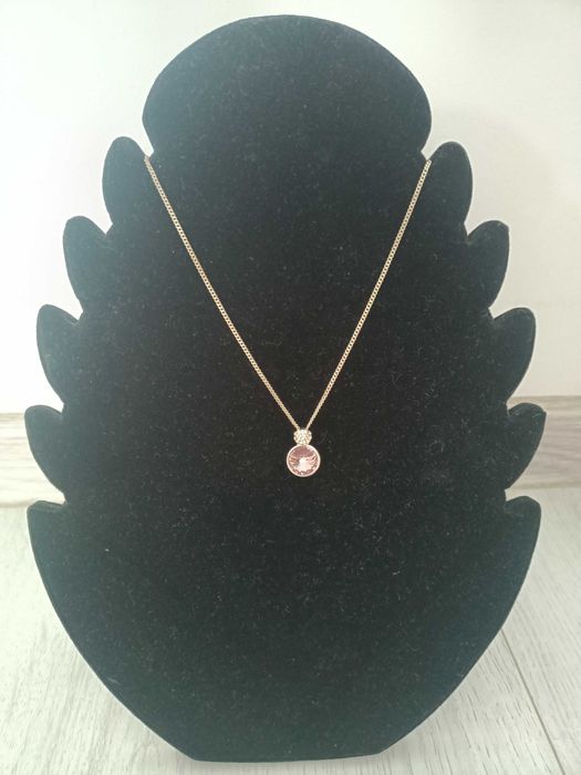 Lanț Swarovski cu cristal roz romantic