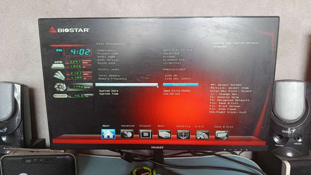 плата biostar h110 + cpu g4400,  2 ta bir xil
