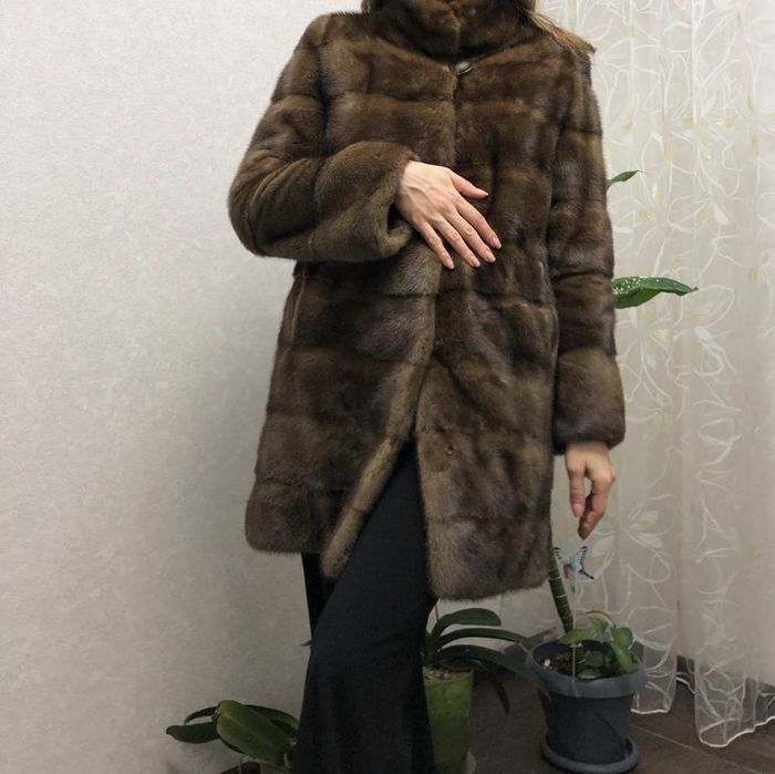 Шуба норковая орех