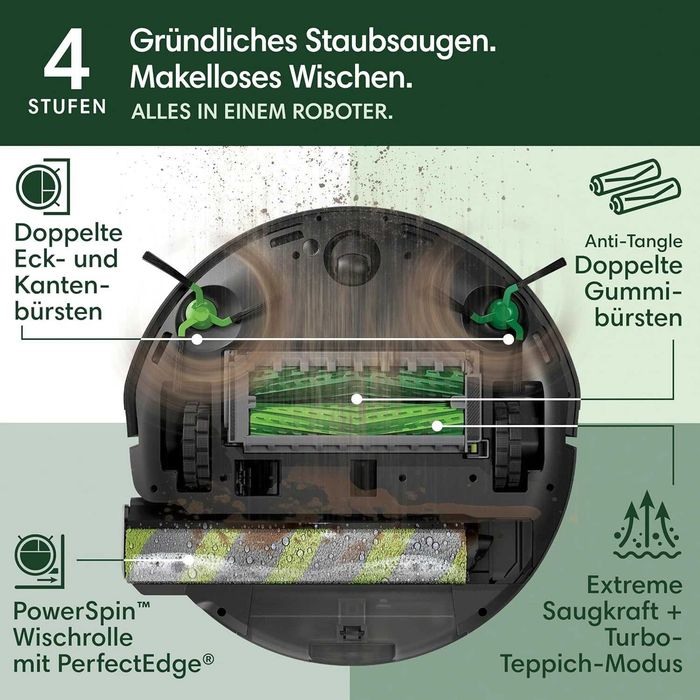 Прахосмукачка робот iRobot Roomba Max 705 Combo + AutoWash Dock (Черен)