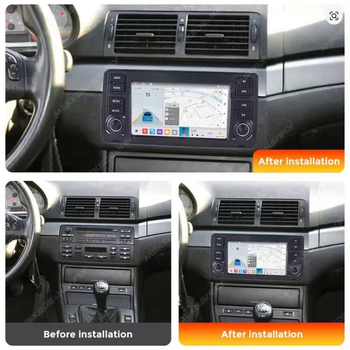 Android мултимедия 7″ за BMW E46 | CarPlay, GPS, AndroidAuto