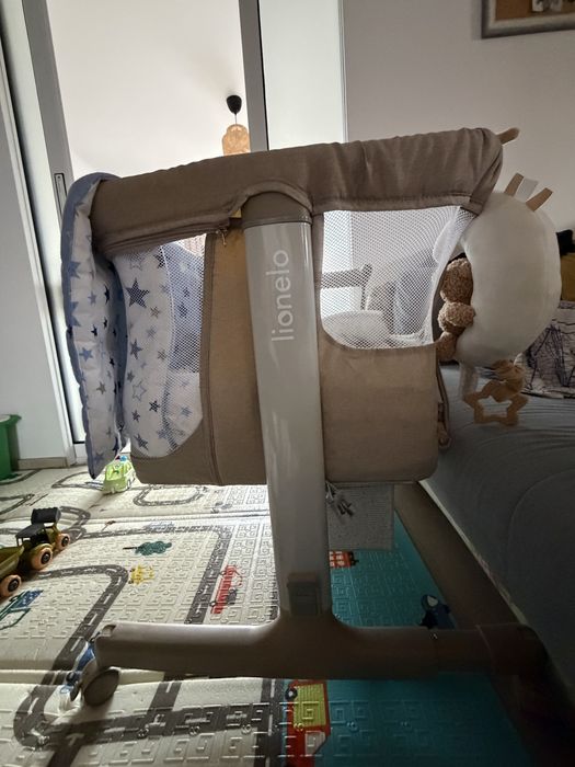 Patut co-sleeper Lionelo  3 in 1 + saltea burete 7cm