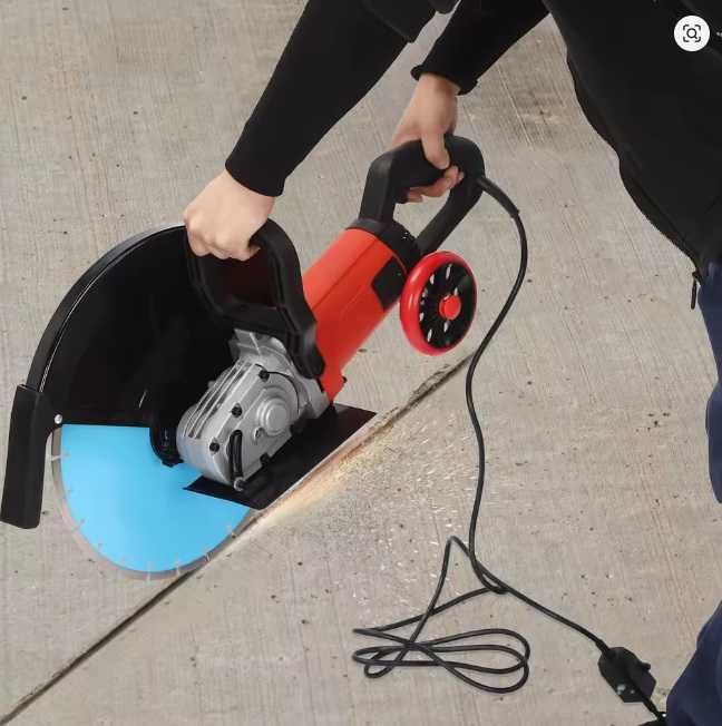 Fierastrau electric pentru beton de 4000W, lama  350 mm + rola, masina de taiat, canetal pereți, 3000 RPM