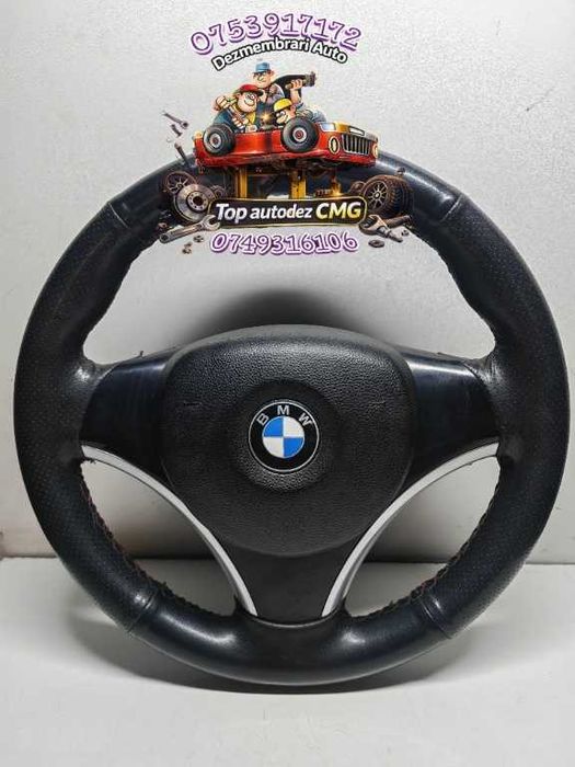 Volan BMW seria 1 3 E81 E82 E87 E88 E90 E91 E92 E93 X1 sport cu airbag