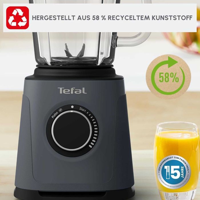 Нов 2г Гаранция Мощен Настолен Блендер Tefal PERFECTMIX+ 1200W/230V, 2 литра