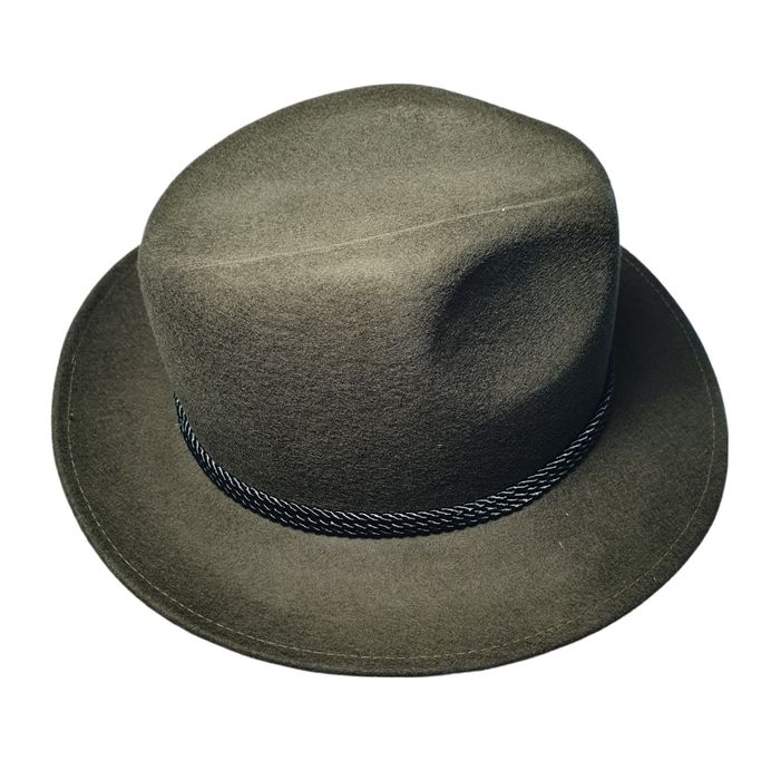 Palarie vanatoare Forest cu snur si pana de fazan din lana de fetru