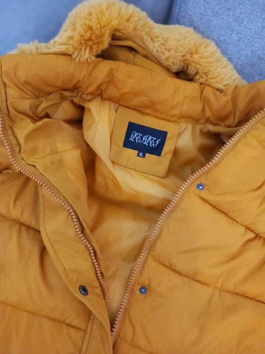 Зимно яке дамско жълто горчица