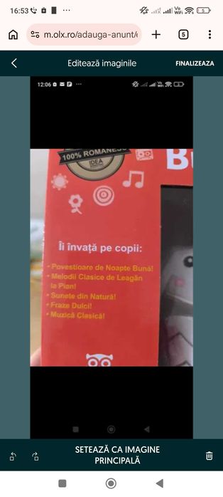 Jucărie interactivă bufniță, în limba română