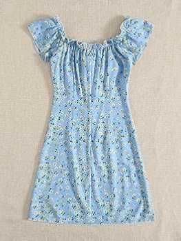 Rochie Noua de la United Colors of Benetton , Blue light floral, foarte frumoasa, mar S, M, L