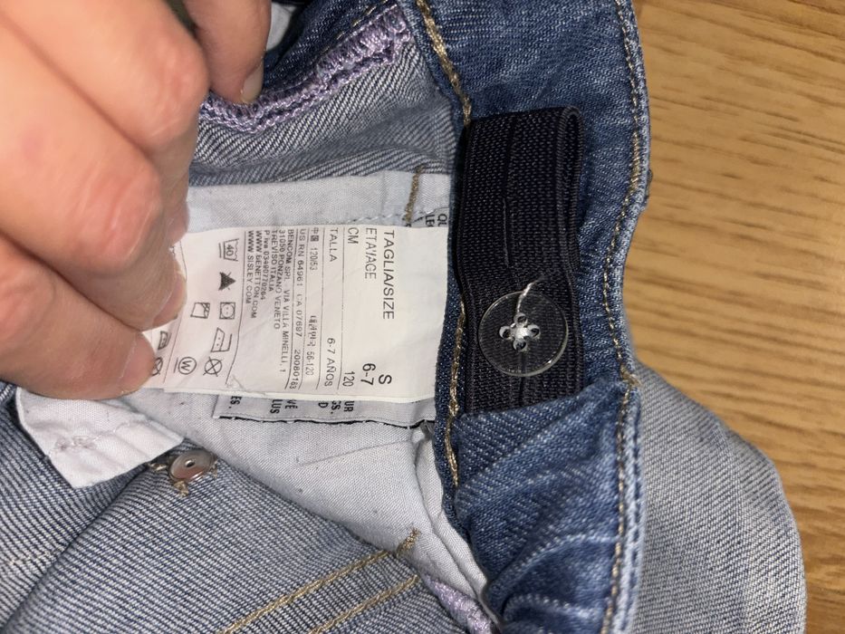 Дънкова пола Benetton 6-7 години+ 2 подарък