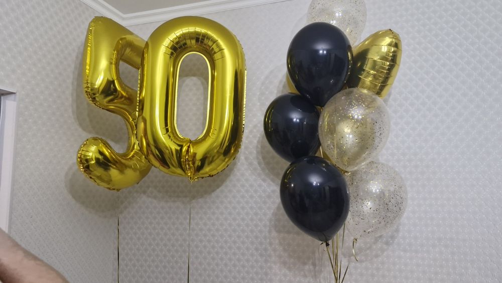 Гелиевые шары и цифра 50