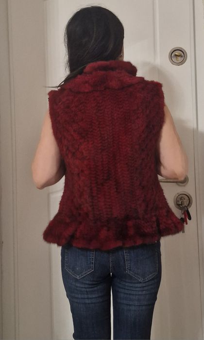 Vesta din blana de nurca impletita