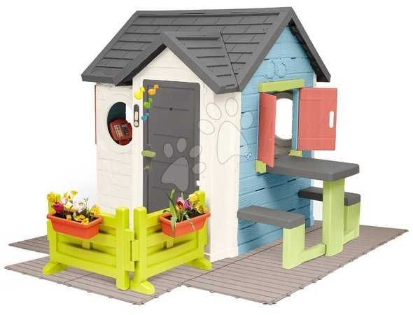 Căsuță cu restaurant și magazin cu grădină Chef House Life Smoby