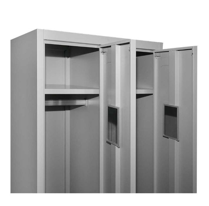 Dulap Fiset Dublu Vestiar  Metalic Usi Securizate 180x60x45cm+LivrGrat