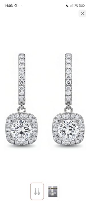 серьги из серебро