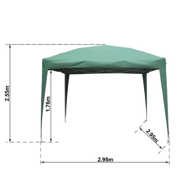 Pavilion CORT Umbrela Cadru Metal Gradina Terasa  Pliabil 3X3X2.55M