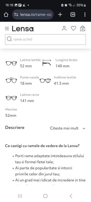 Rame ochelari dama