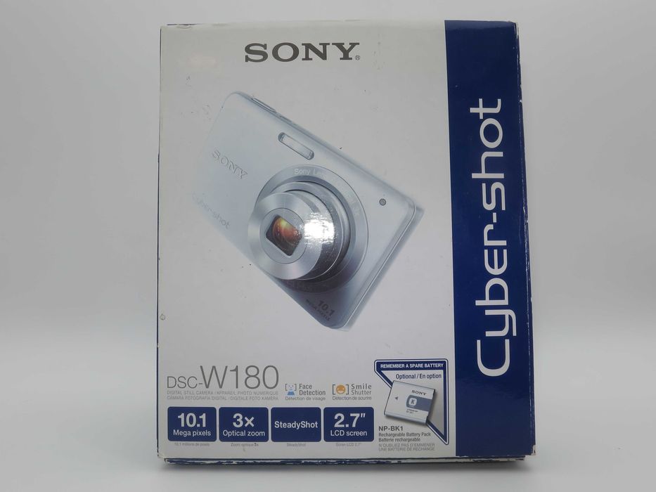 Sony Cyber-shot DSC W180 червен ултра компактен фотоапарат, малка цифрова камера, в отлично състояние, пълен комплект, тествана и работи перфектно