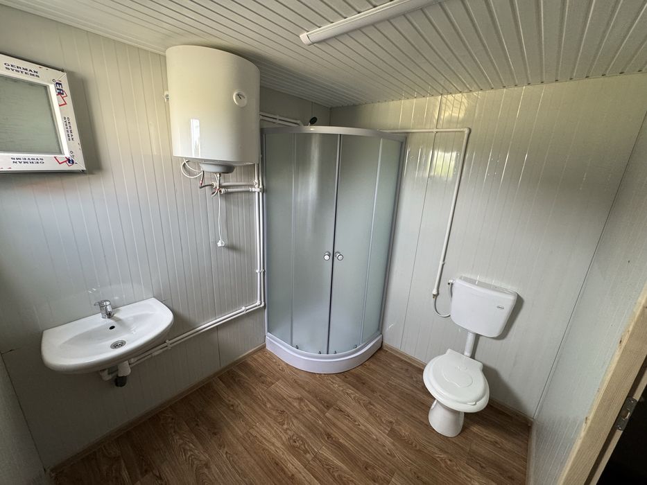 Conatinere modulare birou utilate cu grup sanitar spatiu de depozitare