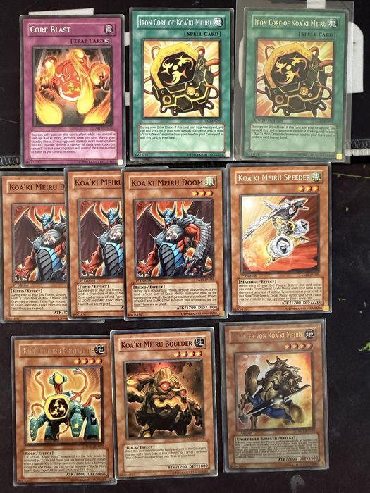 Yugioh Goat & Edison singles (cores)