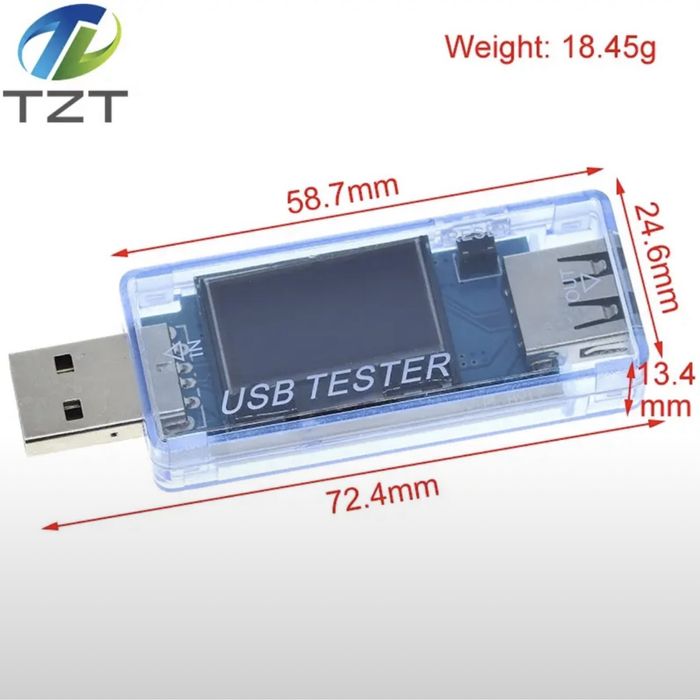 KWS-MX17 8 IN 1 4-30V Voltmeter Ammeter Electrical Energy USB Tester