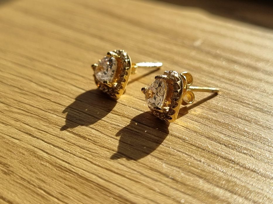 Pandora обеци златни сърца валс