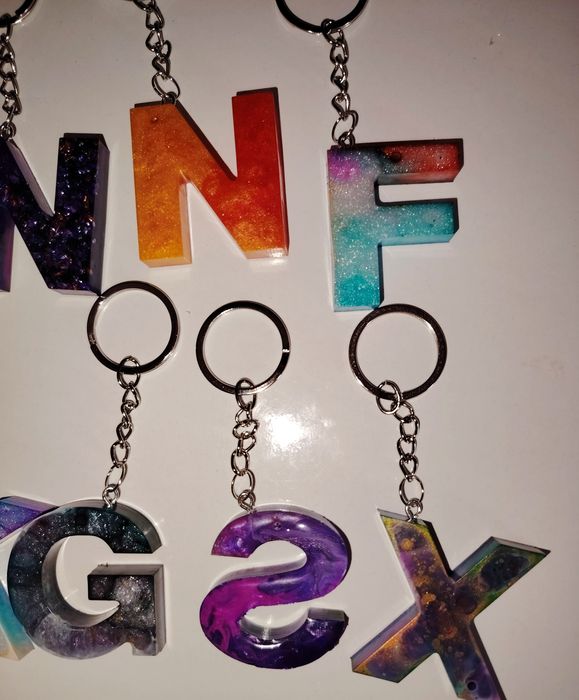 Ключодържатели "буква" от епоксидна смола