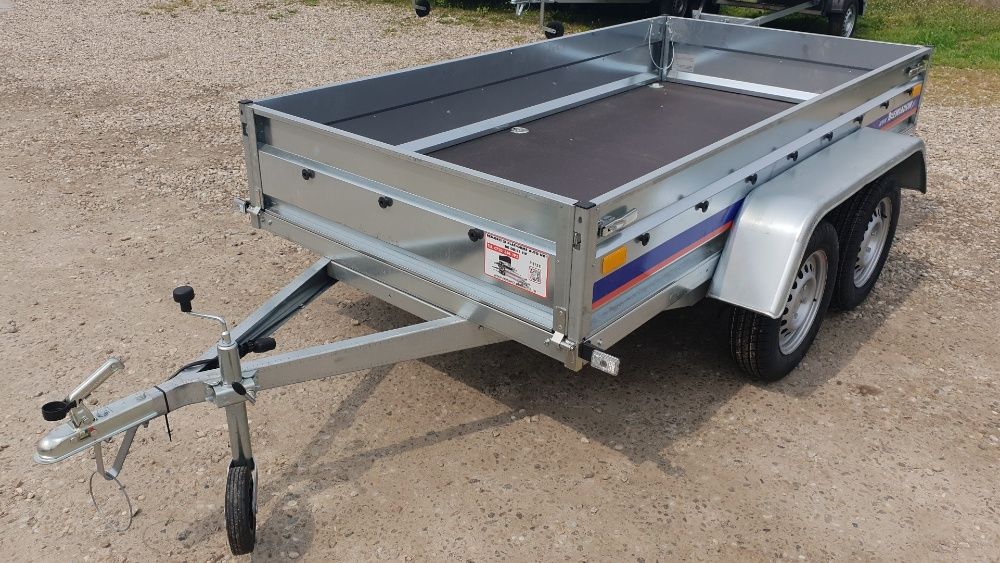 Remorca 750kg, Niewiadow BD-750 263cm sau 300cm, 2 axe, NOUA, OFERTA!