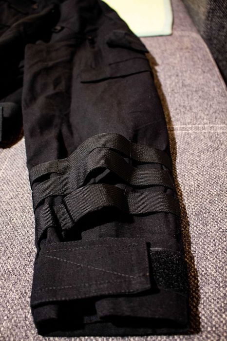 geaca tactical neagra din bumbac cu scai pentru patch-uri pe umar