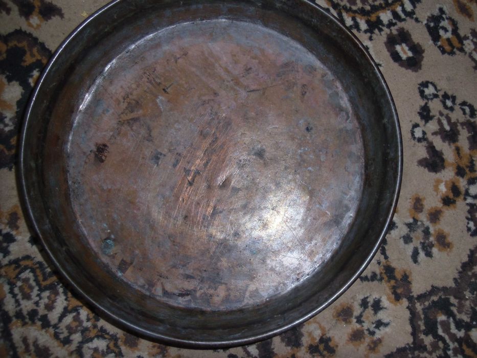 Tava cupru 1908 ,lucrata manual