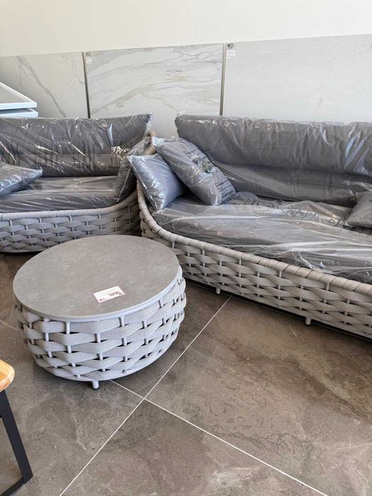 Set Deosebit Canapele pentru Terasa, Gradina, cu Masuta si Perne