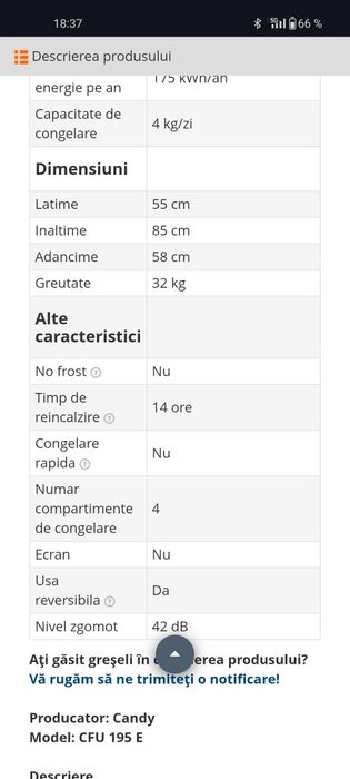 Congelator 80L Candy