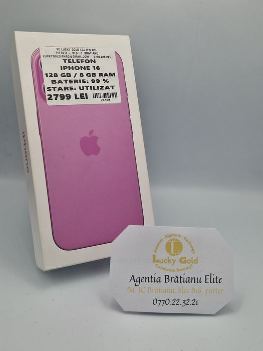 Iphone 16 128 GB Bat 99% cod 24390