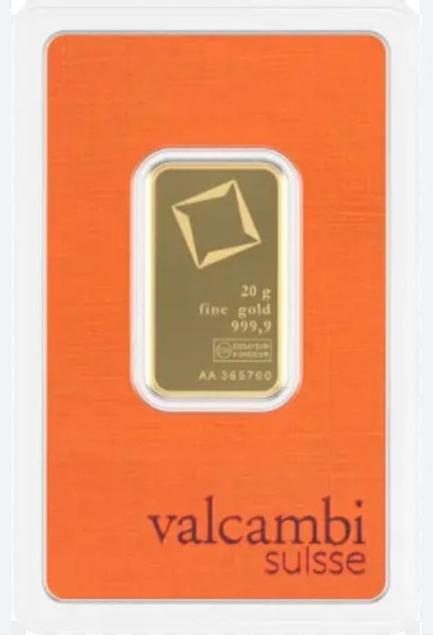 Vand lingou 24k Valcambi Suisse, 20 grame