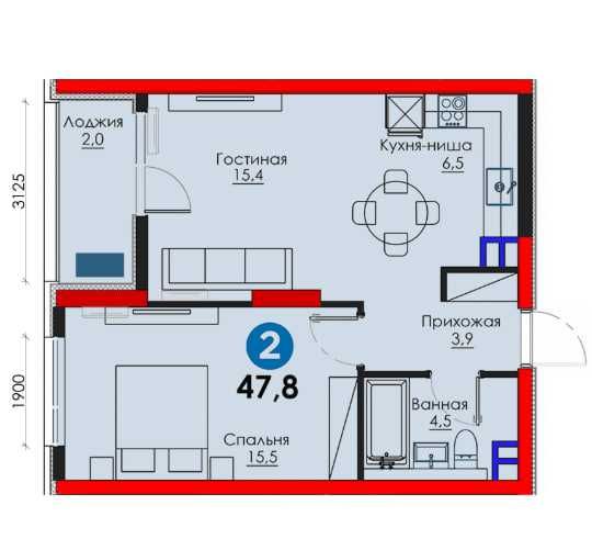 Kvartira sotiladi — ajoyib narxda! rassrochka/ipoteka(007)