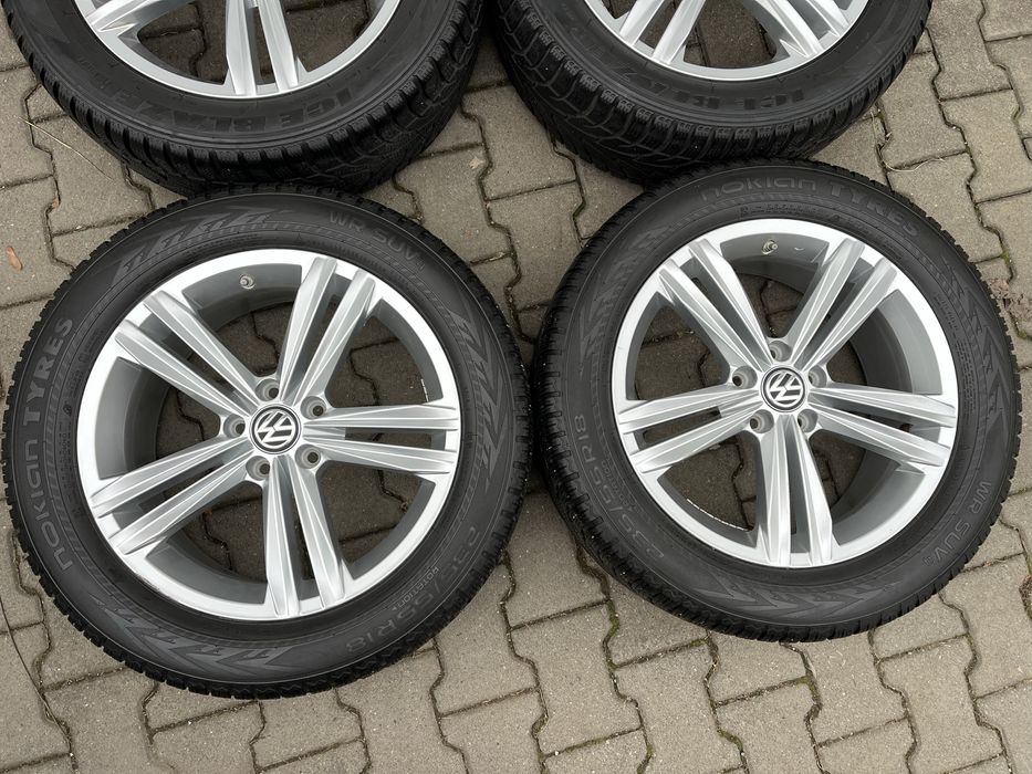 Jante 5x112mm, anvelope iarna 235/55 R18, VW Tiguan Audi Q3 Seat Skoda
