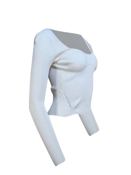 комплект джемпер|топ|лонгслив в рубчик