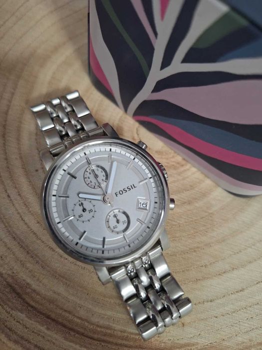 Ceas Fossil – cronograf – oțel inoxidabil – argintiu
