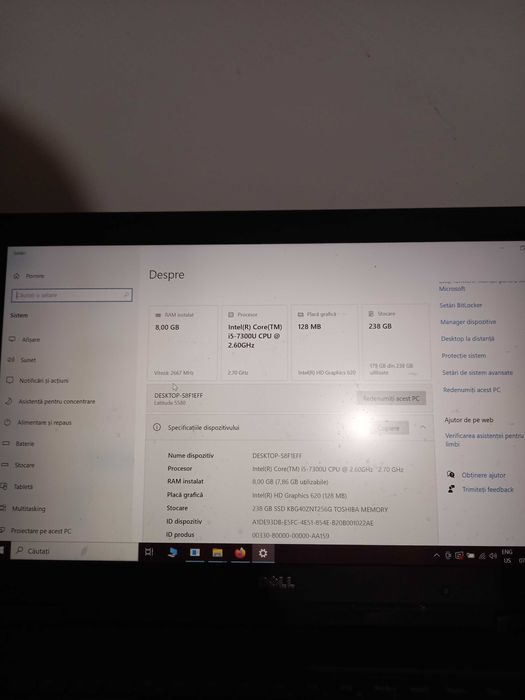 Laptop DELL foarte bun , bateria ruleaza 120 minute fara curent