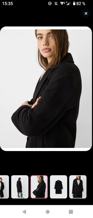 Тонкое пальто без подклада BERSHKA