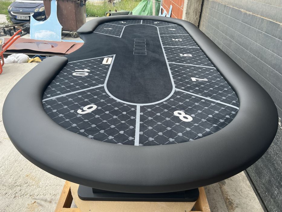 Masa Poker Stoc cu intrare dealer livrare instant de la CustomTables.eu Bucuresti mese poker customizate scaune jetoane full set stoc #masapoker #mese