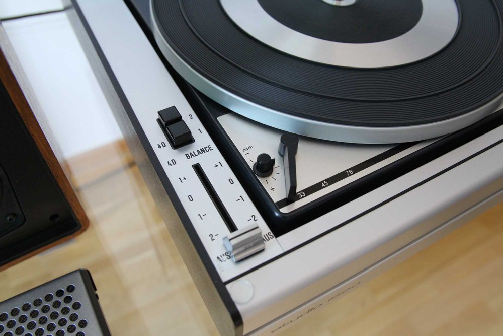 Grundig Studio 1600 pick-up Dual 1214 cu doza noua AT3600L complet revizuit si boxe Grundig compact box 250A