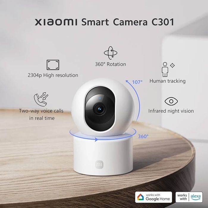 Xiaomi C301 2K — 360° Wi-Fi Камера Видеонаблюдения. Есть доставка