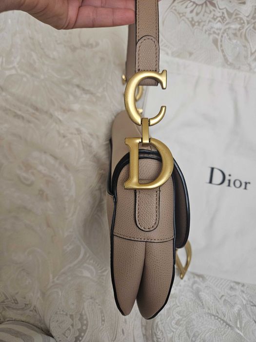 Christian Dior Saddle Bag Nude – естествена кожа, отлично състояние