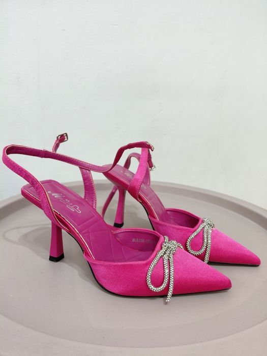 Pantofi cu toc fuchsia