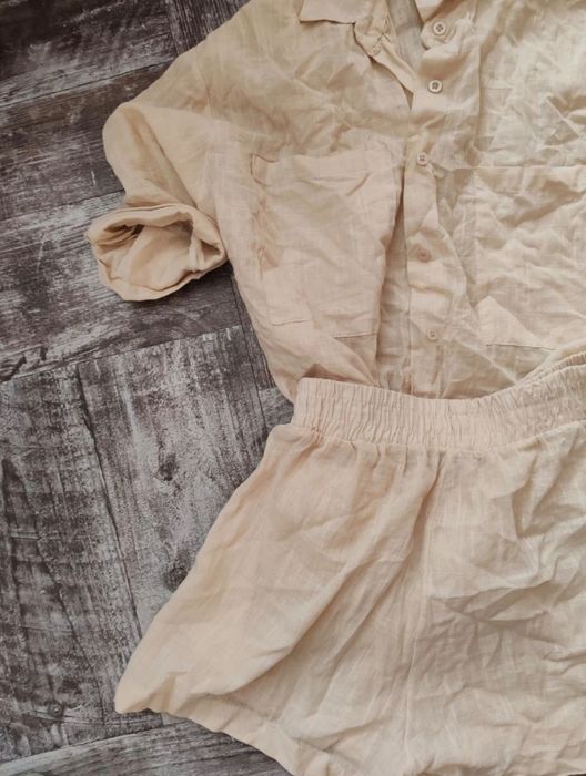 Летен дамски ленен сет/комплект